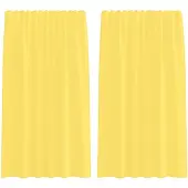 vidaXL Voile Vorhänge mit Schlaufen 2 Stk. Gelb 140x175 cm