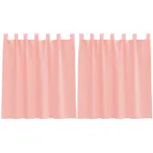 vidaXL Voile Vorhänge mit Stangentaschen 2 Stk. Rosa