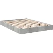 vidaXL Bettgestell Betongrau 140x200 cm Holzwerkstoff