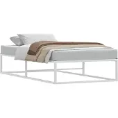 vidaXL Bettgestell ohne Matratze Weiß 100x200 cm Metall
