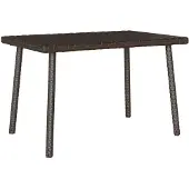 vidaXL Garten-Couchtisch Rechteckig Braun 60x40x37 cm Poly Rattan