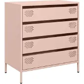 vidaXL Sideboard Rosa 68x39x73,5 cm Kaltgewalzter Stahl