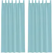 vidaXL Voile Vorhänge mit Stangentaschen 2 Stk. Türkis