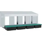 vidaXL Hühner-Nistkasten 4 Fächer Wandmontage Verzinkter Stahl