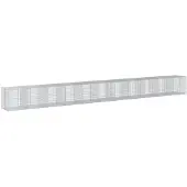 vidaXL Gabione mit Deckel 1100x100x100 cm Verzinktes Eisen