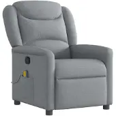 vidaXL Massagesessel Hellgrau Stoff