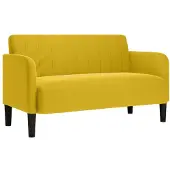 vidaXL Zweisitzer-Sofa Gelb 109 cm Samt