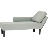 vidaXL Chaiselongue mit Kissen und Rechter Armlehne Hellgrau Samt