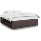 vidaXL Bettgestell ohne Matratze Dunkelbraun 180x200 cm Stoff