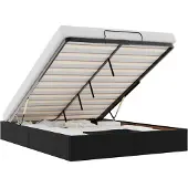 vidaXL Ottoman-Bett ohne Matratze Schwarz 140x200 cm Kunstleder