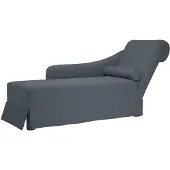 vidaXL Chaiselongue mit Nackenrolle Rechter Armlehne Dunkelgrau Samt