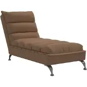 vidaXL Chaiselongue mit Kissen Braun Stoff