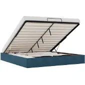 vidaXL Ottoman-Bett ohne Matratze Dunkelblau 180x200 cm Samt