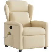vidaXL Massagesessel Creme Stoff