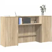 vidaXL Empfangstheke Sonoma-Eiche 200x50x103,5 cm Holzwerkstoff