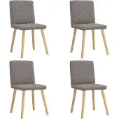 vidaXL Esszimmerstühle 4 Stk. Taupe Stoff