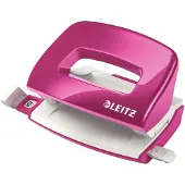 Leitz NeXXt Series WOW Metal Mini Hole Punch, 10 Blätter, Metallisch, Pink, Weiß, Metall, 220 g, 67 x 100 x 71 mm