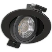 ISOLED LED Einbaustrahler Sphere-68 schwenkbar, 6W, 40°, 2700/3000/4000K, CRI90, schwarz, dimmbar 117335