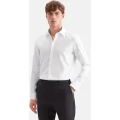 Seidensticker Businesshemd "Schwarze Rose", Herren, Gr. XS (36), normale Ärmellängen, weiß, 100% Baumwolle, unifarben, slim fit, 2-Knopf-Manschette, Hemden Businesshemd, Slim 1/1 Kentkragen Uni