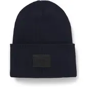 HUGO Strickmütze "Xevon" mit Label-Aufnäher, unisex