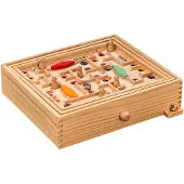 Philos Geschicklichkeitsspiel Labyrinth Holzspiel 35x31x9 cm Fotobox