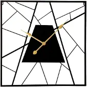 MPM -Quality Pharrell Wanduhr Metall Schwarz 57,7 x 57,9 cm lautlos