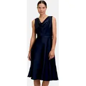 Vera Mont Cocktailkleid "Damen mit Wasserfallausschnitt" Nahttasche Form