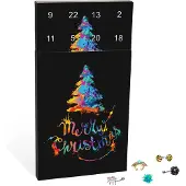 VALIOSA Piercing Adventskalender mit Ohrschmuck, Fake-Septum, Fake Plug, Labret & Barbells