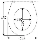 Hamberger Sanitary HARO WC-Sitz Lago weiß Bügelscharnier Edelstahl B0302Y