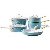 Greenpan Topf-Set Padova Smokey Blue mit keramischer Antihaftbeschichtung (10-delig)
