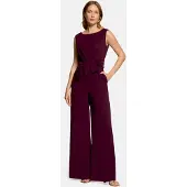 Vera Mont Jumpsuit "Jumpsuit mit weitem Bein", Damen, Gr. 40, EURO, lila (strong aubergine), Obermaterial: 95% Polyester PES. 5% Elasthan EL., Overalls Jumpsuit