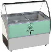CombiSteel Speiseeisvitrine Bali 9x5L – 354L, fahrbar, statische Kühlung