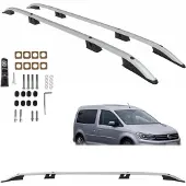 CAN VW Caddy Maxi Dachreling Aluminium Silber 2003-2020