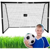 Leantoys Tragbares Fußballtor aus Metall