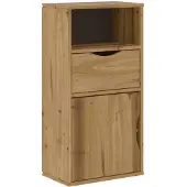 vidaXL Beistellschrank mit Schublade ODDA 40x24x79cm Massivholz Kiefer