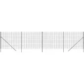 vidaXL Maschendrahtzaun Anthrazit 2x10 m Verzinkter Stahl