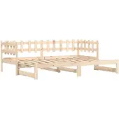 vidaXL Tagesbett Ausziehbar 2x(90x200) cm Massivholz Kiefer
