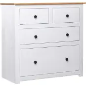 vidaXL Sideboard Weiß 80x40x83 cm Kiefernholz Panama