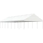 vidaXL Pavillon mit Dach Weiß 15,61x5,88x3,75 m Polyethylen