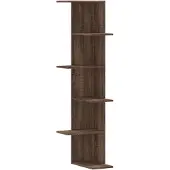 vidaXL Wand-Eckregal Braun Eichen-Optik 36,5x36,5x140 cm Holzwerkstoff