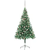 vidaXL Künstlicher Weihnachtsbaum Beleuchtung Kugeln 150cm 380 Zweige