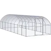 vidaXL Outdoor-Hühnerstall 3x8x2 m Verzinkter Stahl