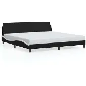 vidaXL Bettgestell "Dover" Schwarz und Weiß 200x200 cm Kunstleder