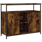 vidaXL Sideboard Räuchereiche 100x35x80 cm Holzwerkstoff