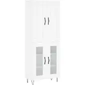 vidaXL Highboard Weiß 69,5x34x180 cm Holzwerkstoff