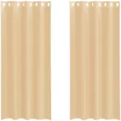 vidaXL Voile Vorhänge mit Ösen 2 Stk. Sandfarbe