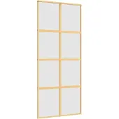vidaXL Schiebetür Golden 90x205 cm Matt ESG-Glas und Aluminium