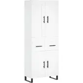 vidaXL Highboard Weiß 69,5x34x180 cm Holzwerkstoff
