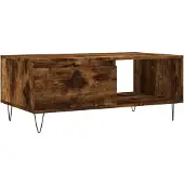 vidaXL Couchtisch Räuchereiche 90x50x36,5 cm Holzwerkstoff