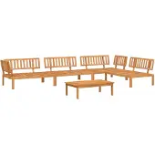 vidaXL 5-tlg. Garten-Sofagarnitur aus Paletten Massivholz Akazie